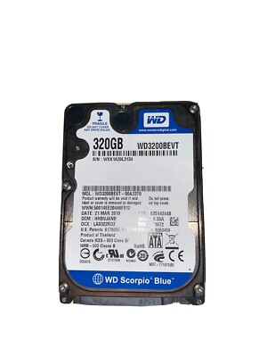 Western Digital Scorpio Blue 320GB,Intern,5400 1/min,6,35 cm (2,5'') (WD3200BPVT)