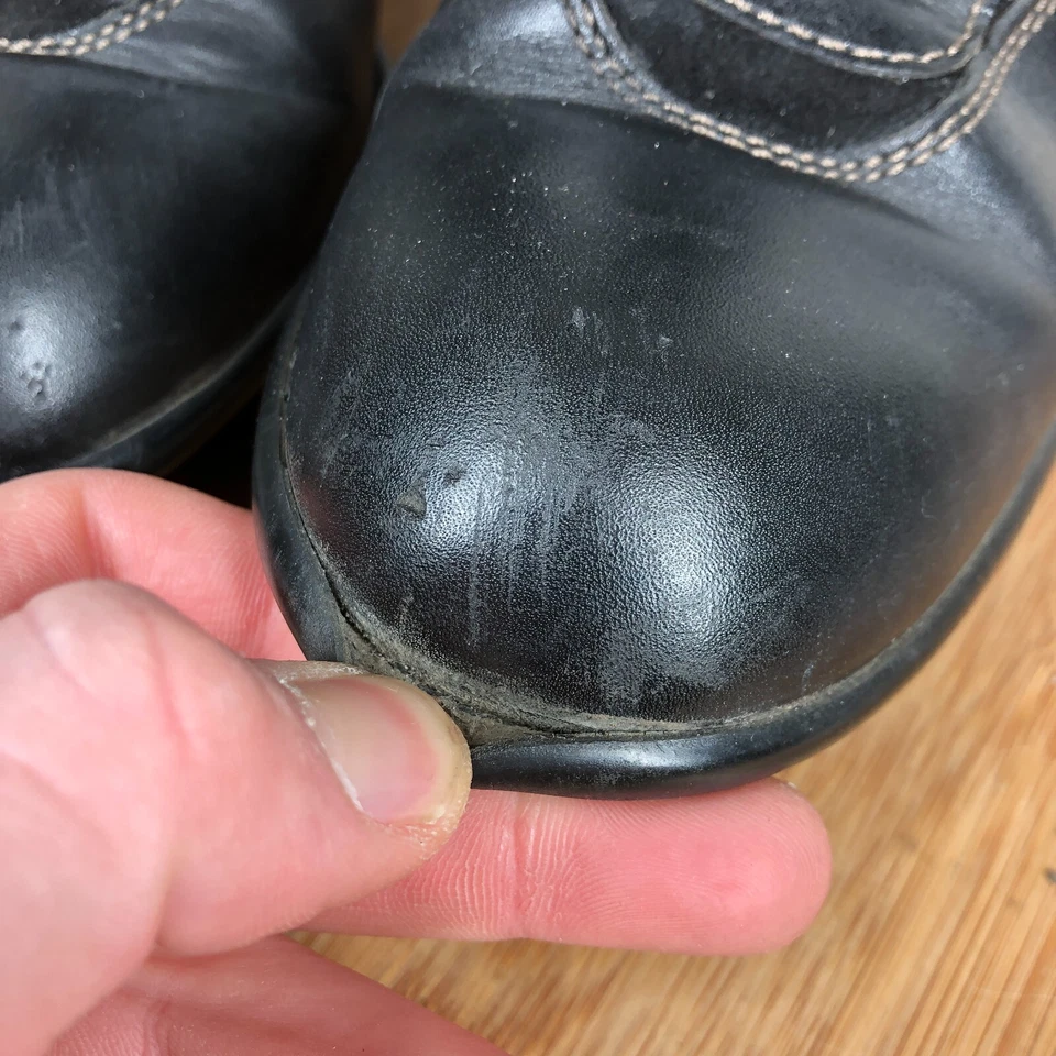 Tods Botas 35.5 Mujer 5.5 Cuero Negro Zapatos con Cordones Media Pantorrilla Informales Clásicos Foto 4 de 4