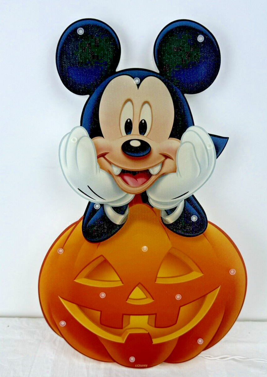 Vampire Mickey ハロウィン飾り Disney 2-ft LED Mickey Mouse Vampire Costume Blow Mold
