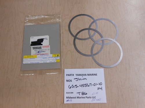 6G5-45567-01-10 Yamaha Marine NOS Shim 0.10 (4) 6G5-45567-01-00 T86 - Picture 1 of 2