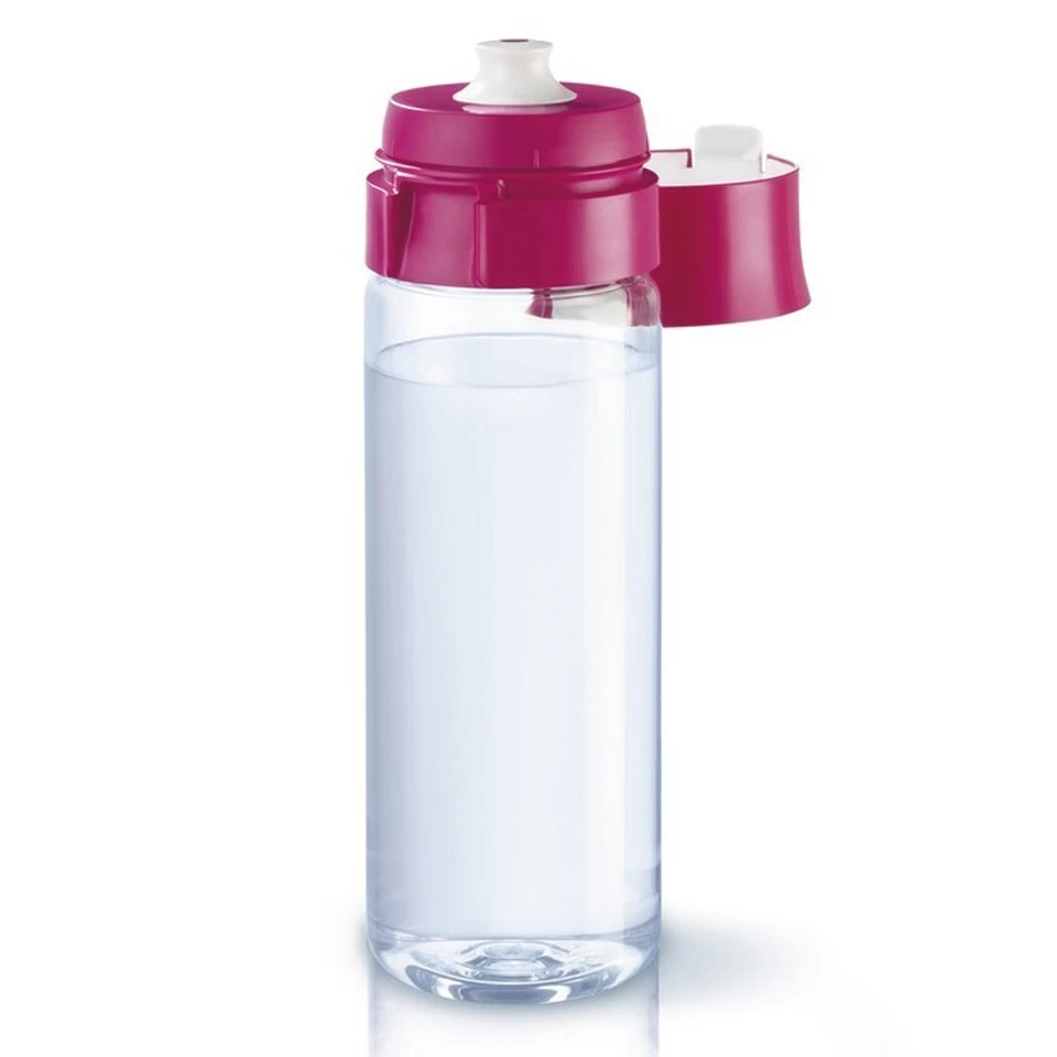 Garrafa de água Brita bebida direta 600ml purificador de água portátil Fill & Go rosa - Imagem 2 de 4