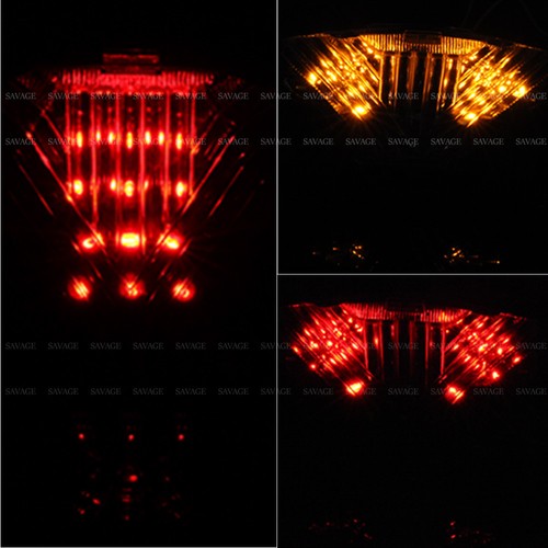 Integrated Tail Light Turn Signal Blinker For Yamaha YZF R25/YZF-R3/MT-03/MT-25 - Foto 5 di 21