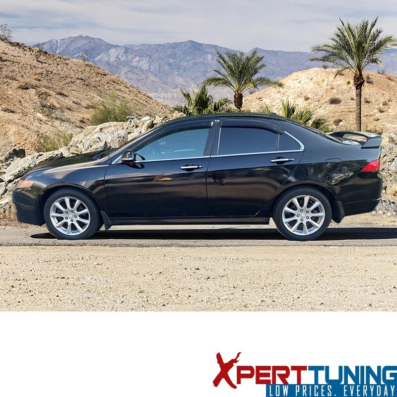 Fits 04-08 Acura TSX Sedan 4DR Acrylic Window Visors Rain Rain Guard Tape On Foto 2 de 4
