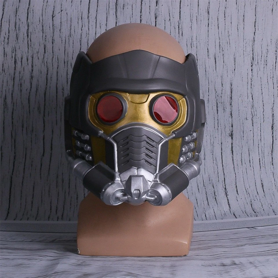 Star Lord LED Helmet Cosplay Superhero Star Lord Quill LED Mask Props Latex - Image 4 of 4