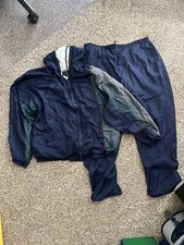 Vintage Givenchy Activewear Mens Windbreaker Suit Jacket And Pant Navy/Grey/Teal