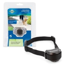 Black Wireless Pet Fence Waterproof Nylon Strap Extra Receiver Dog Collar