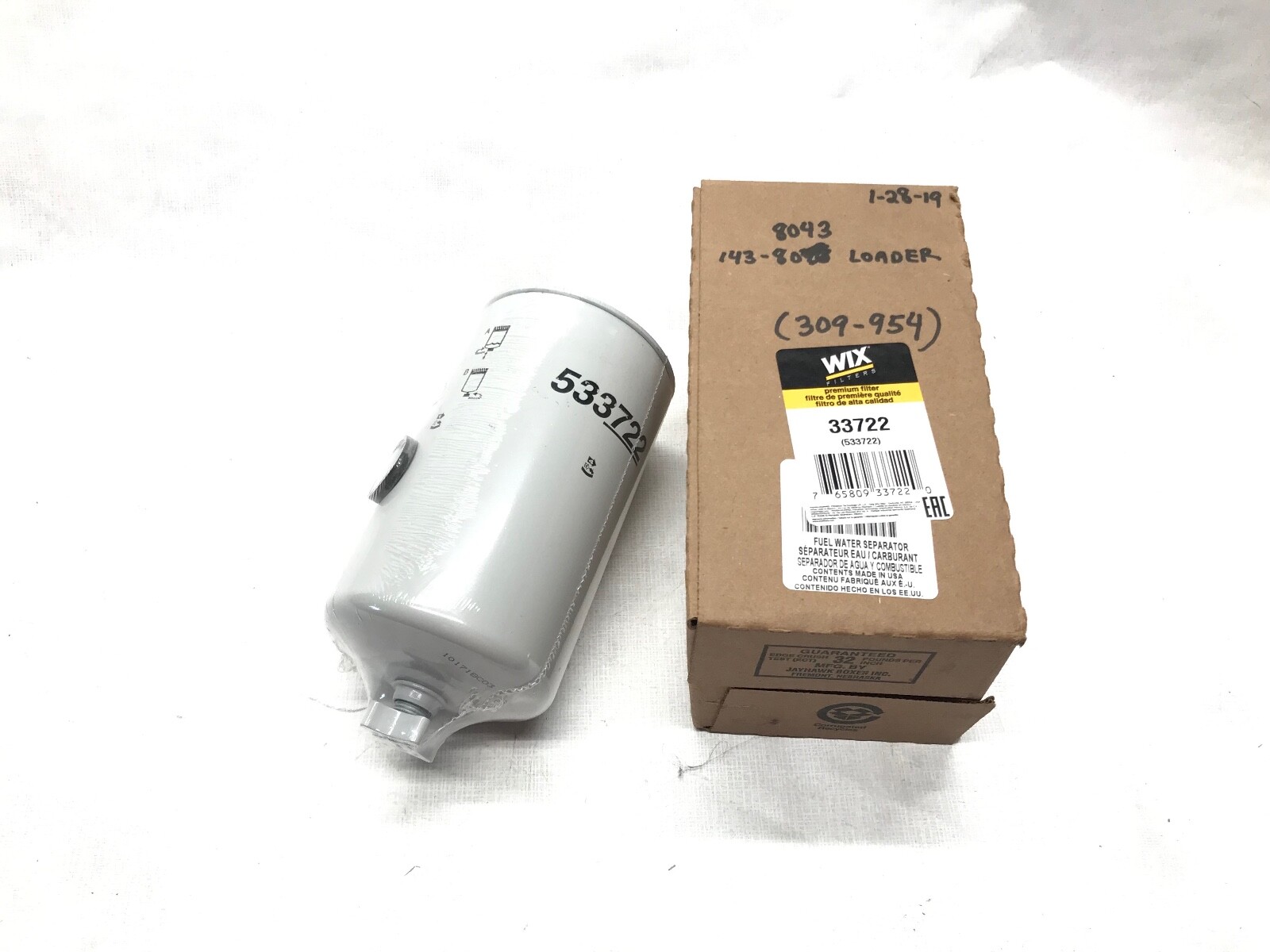 WIX Filters Pack of 1 33722 Heavy Duty Spin On Fuel Water Separator WIX Filters Pack of 1 33722 Heavy Duty Spin On Fuel Water Separator
