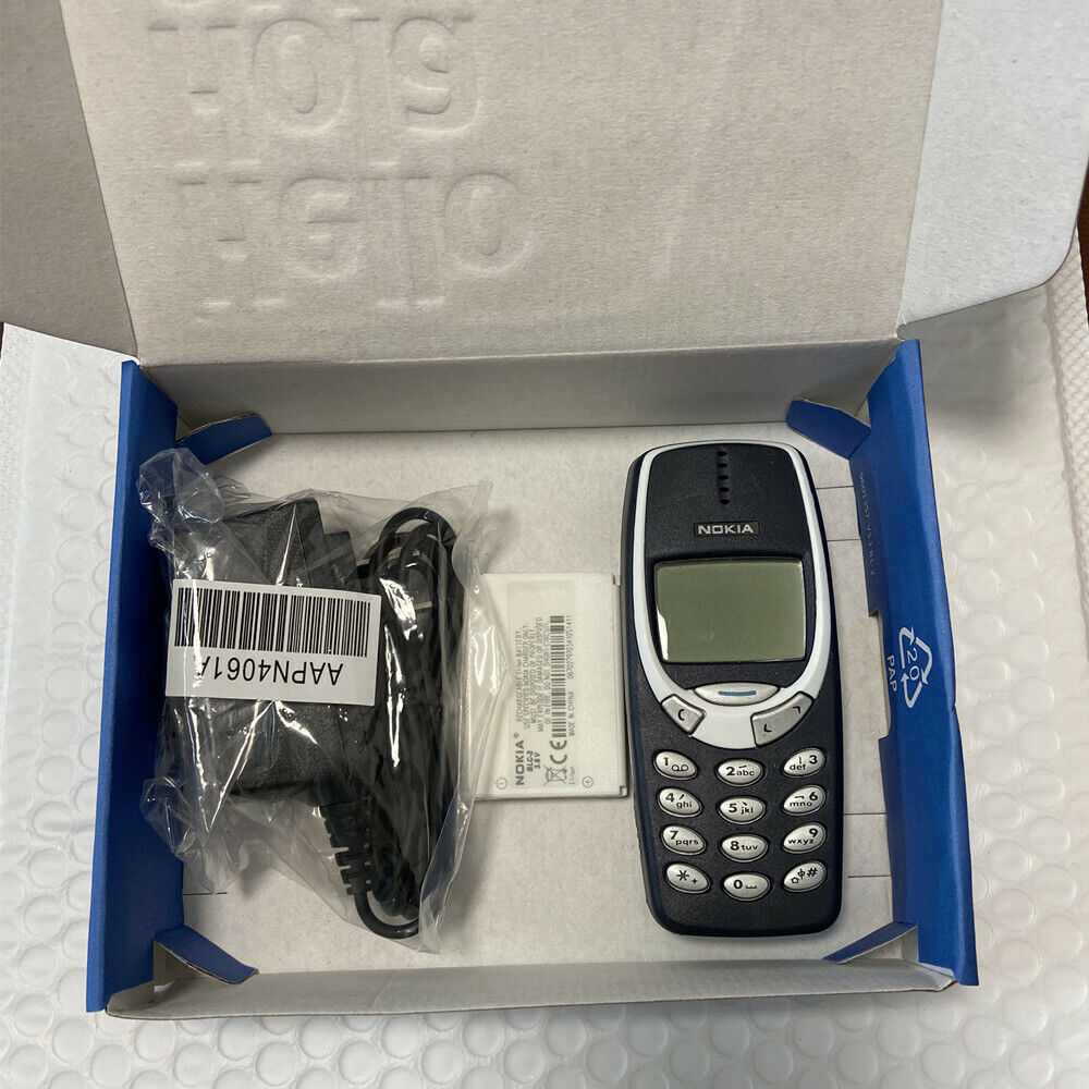 Nokia 3310 Navy blue Unlocked 2G GSM 900/1800 Mobile Phone - with Snake II  Game