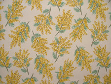 Cotton Fabric Cath Kidston Mimosa Flower Citrine Curtain Roman Blinds 3 Metres