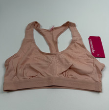 Commando Pima Micro Rib Cotton Blend Racerback Bralette Beige Size XS NWT