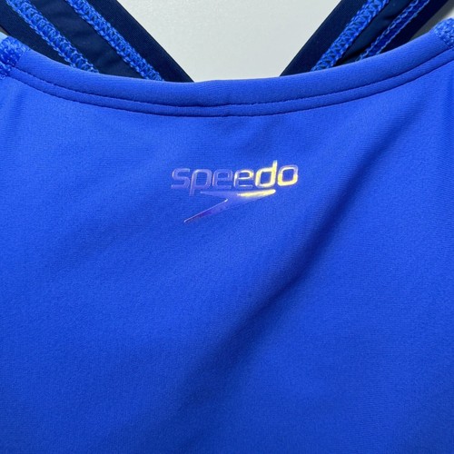 Speedo Womens Size 6 Hyper Blue Racing Cut One-Piece Swimsuit HydroBra UPF 50+ - Picture 4 of 13