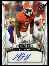 2023 Leaf Draft #BA-KJH K.J. Henry Autographs White