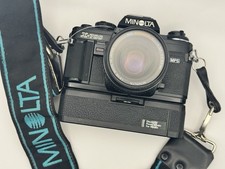 Minolta X-700 Black SLR Camera MD Rokkor-X 50mm Seikanon 75-200mm Lens Strap