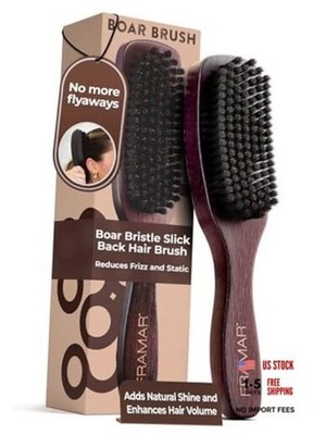 Slick Back Hair Brush Boar Bristles   Slick Back Brush, Smoothing Hair Brush
