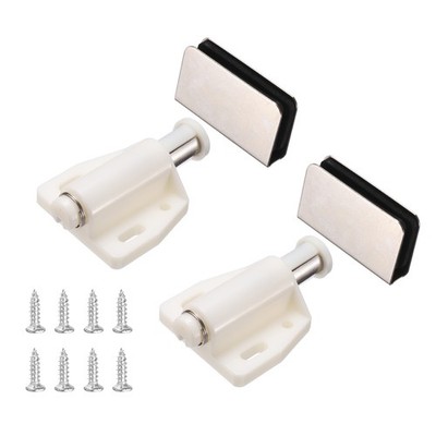2pcs 3-6mm Magnetic Glass Lock, Touch Opening, Silver