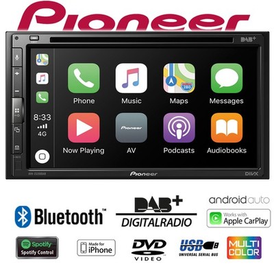 Pioneer AVH-Z5200DAB Bluetooth Apple CarPlay Android Auto Spotify CD/DVD Radio