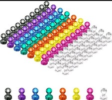 96PCS Colorful Strong Fridge Magnets Push Pins for Whiteboard, Kitchen, Office