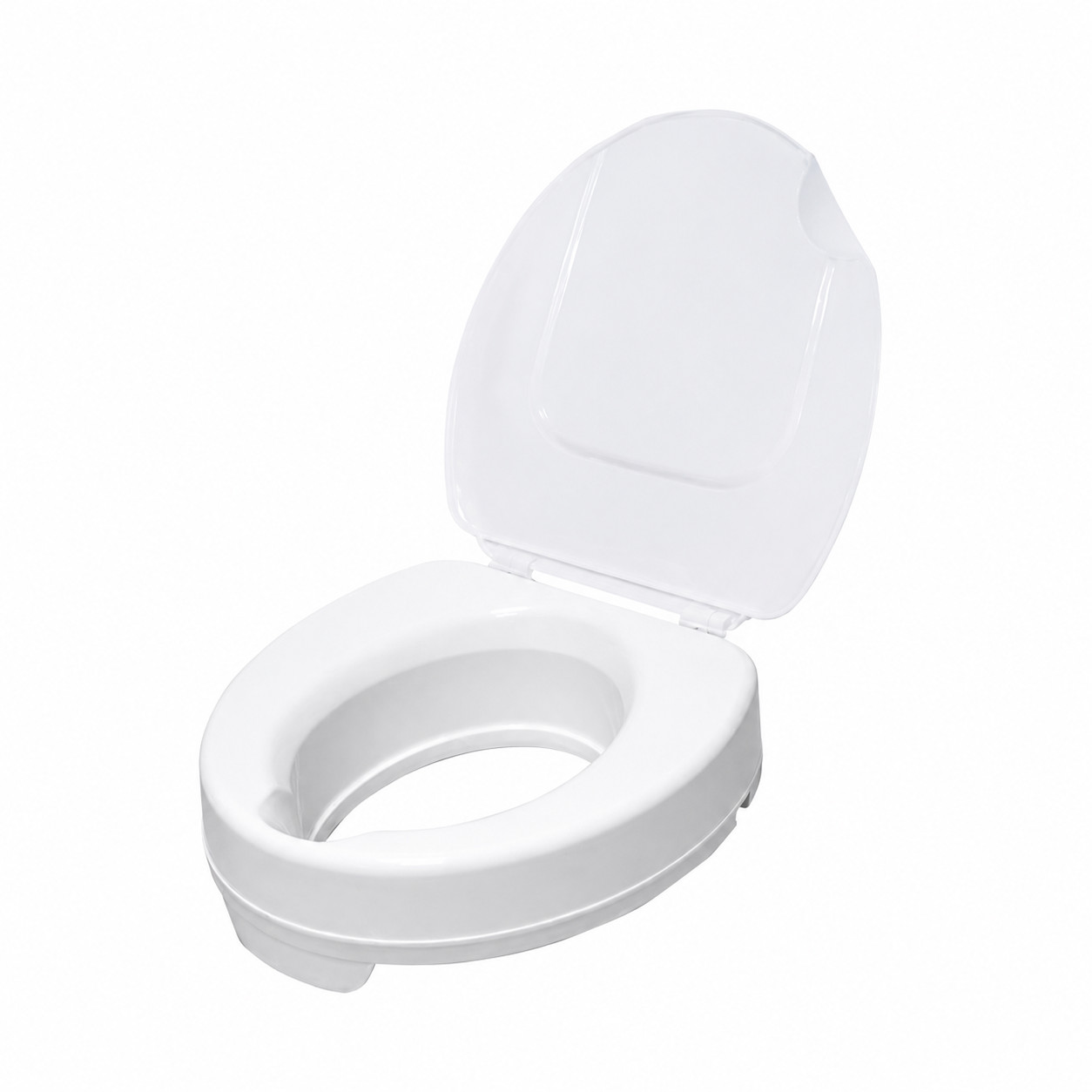 Ticco 2G Raised Toilet Seat with Lid (10cm/4"") for Elderly & Disabled