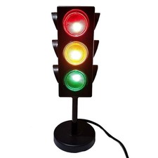 11-Inch Traffic Lights Lamp with Base - 4-Mode Color Changing Stop 11 Inch