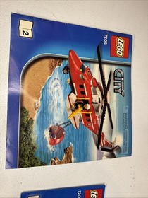 LEGO CITY: Fire Helicopter (7206) Near Complete New Stickers