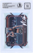 Mia Yim WWE Signed 2023 Panini Prizm Silver Prizm White Ink #74 Beckett 10 Card