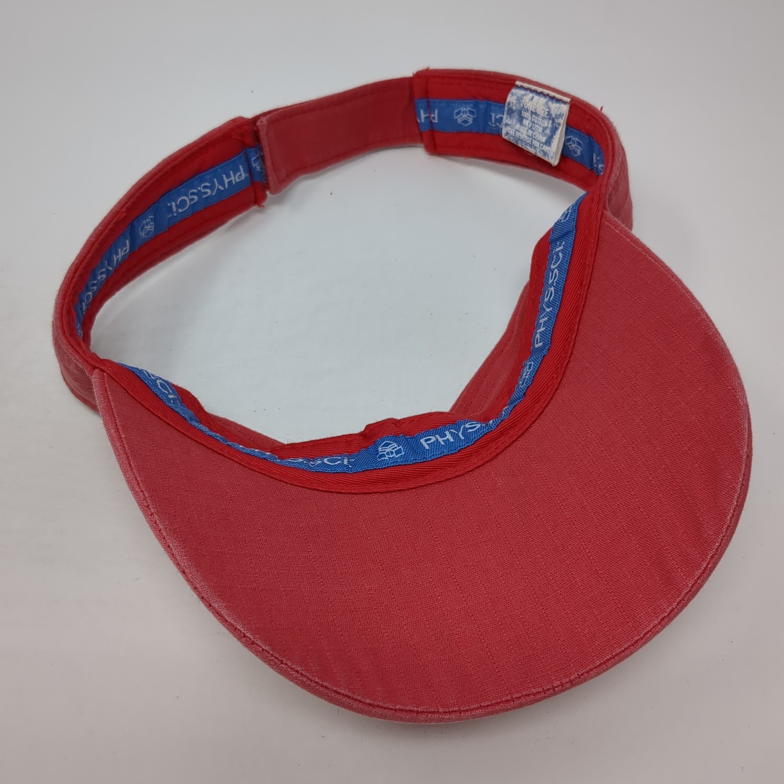 Phys.Sci Strapback Visor Hat Red One Size Adjusta… - image 7