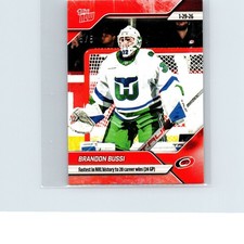 2025-26 Topps Now NHL - Brandon Bussi #101 - Fastest to 20 Wins Red Ice 5/5