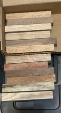 (12) LOT OF 12,  ASSORTED PEN BLANKS WOOD TURNING SQUARE 3/4" X 3/4" X 5"