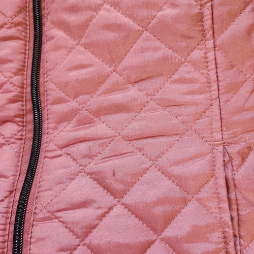 Denim + Company Vest Women's Large Quilted Faux Fur Lined Reversible Pink Size S - Picture 5 of 14