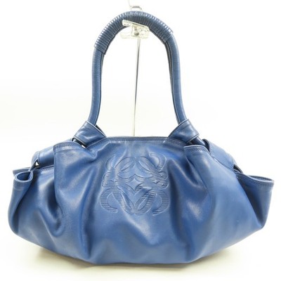 LOEWE Nappa Aire Anagram Handbag Shoulder Bag blue Spain leather Women 103013