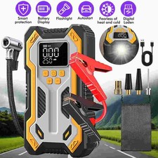 5000A Car Jump Starter With Air Compressor Pack Booster 12V Power Bank LED Light