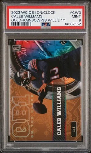 2023 WILD CARD QB1 ON THE CLOCK #CW3 CALEB WILLIAMS 1/1 PSA 9