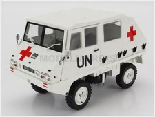 SCHUCO 450043800 STEYR-PUCH - HAFLINGER UN AMBULANCE 1975 - WHITE - 1/18