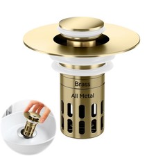 All Metal Bathroom Sink Stopper,Pop Up Drain for Bathroom Sink,Sink Stopper...