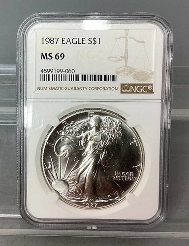 1987 American Silver Eagle - NGC - MS 69