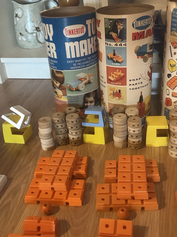 Lote de 4 juguetes Tinker de colección completos + 575+ piezas libro de instrucciones e ideas Foto 3 de 4