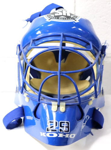 Vintage SR Koho 29 Street Revolution Hockey Goalie Mask Blue White Felix Potvin