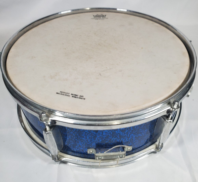 Vintage Remo Weather King Ambassador Batter Blue Sparkle Snare