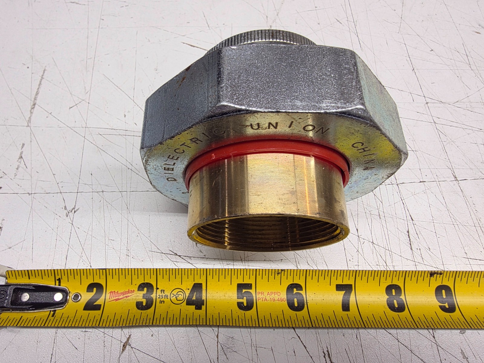 Bluefin DEU200CF 2" Female NPT Brass x Galvanized Steel Dielectric Union New