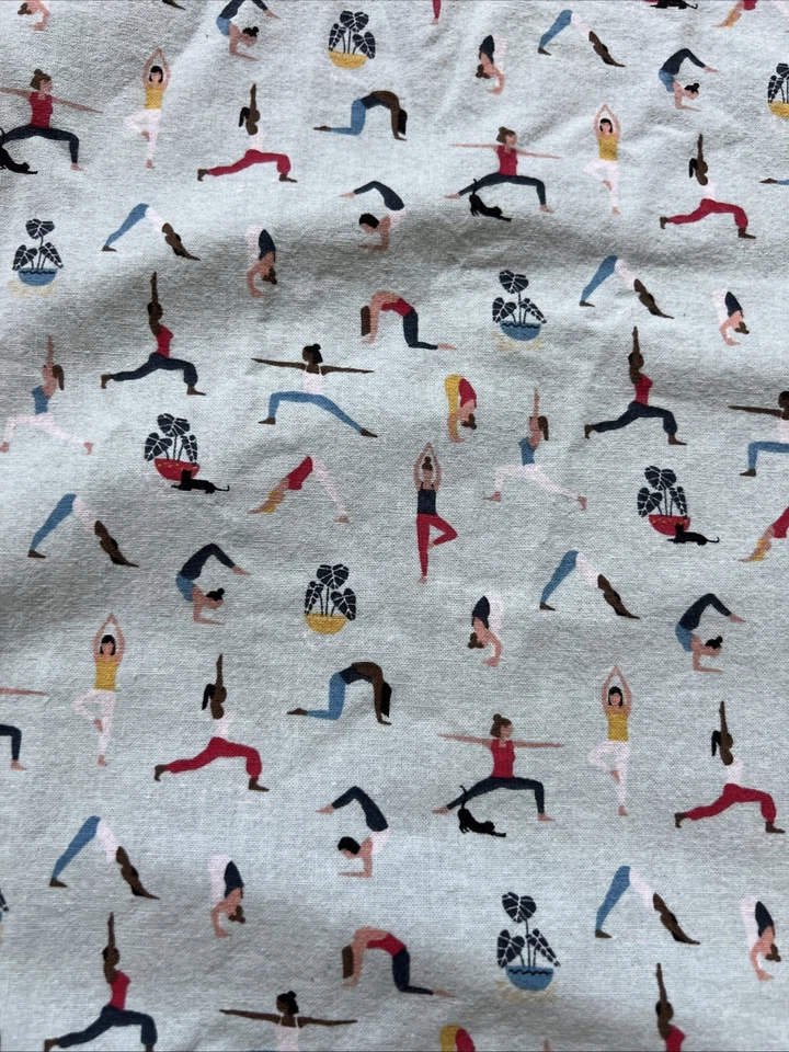 Bolso de Yoga Gimnasio Reutilizable Compras Azul Claro Poses Negro Gato 13x16 Clase Planta Foto 3 de 4