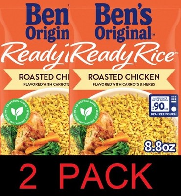 Ben's Original Ready Rice Roasted Chicken Carrots & Herbs 8.8 oz Pouch - 2 PACK
