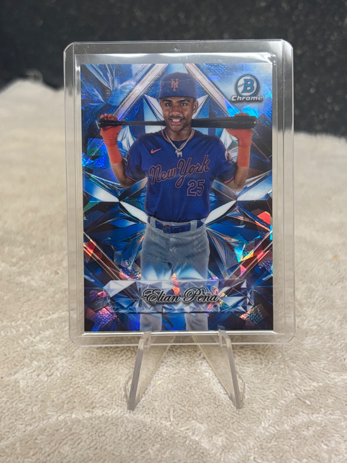 2025 Bowman Chrome Sapphire Elian Pena Sapphire Selections Mets