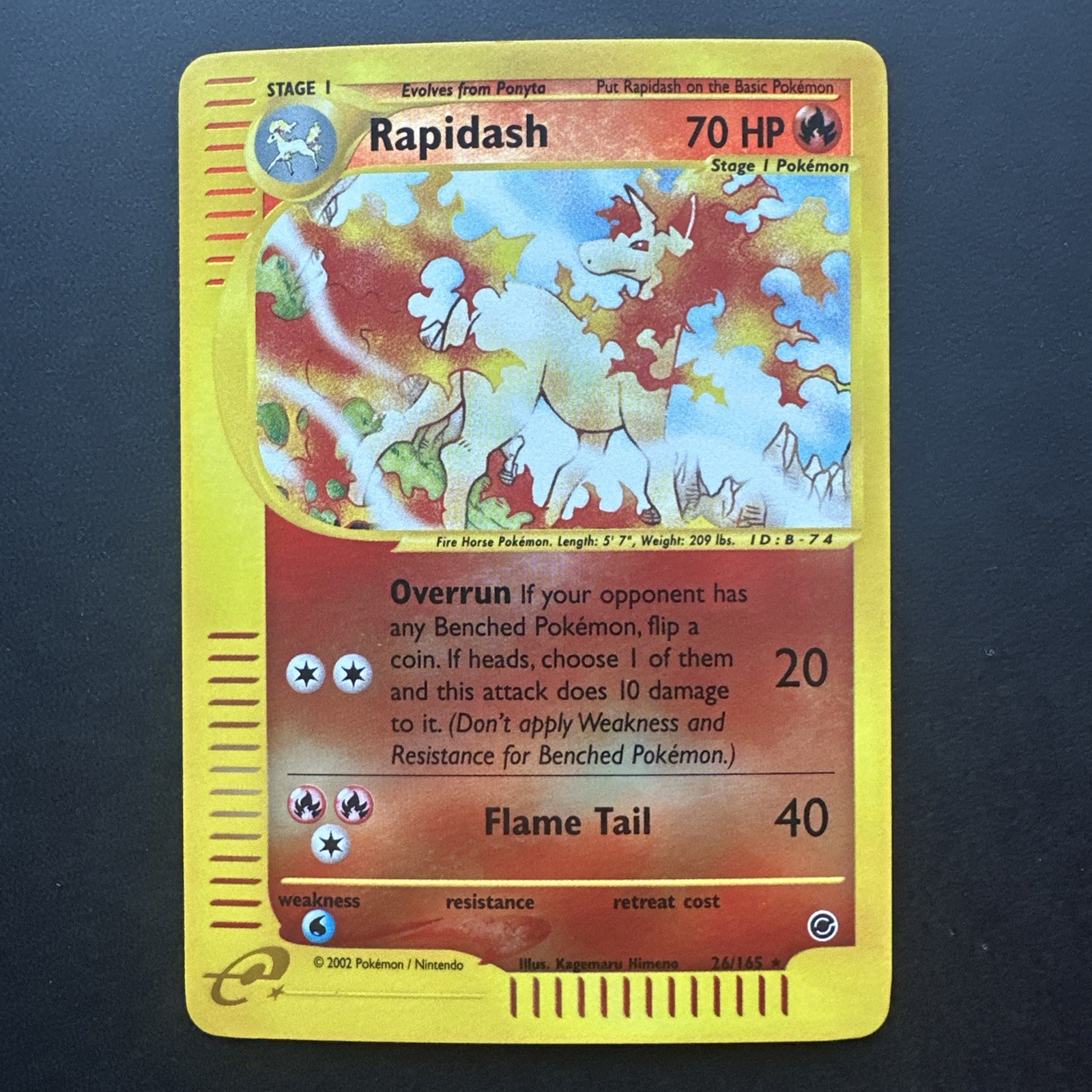 Rapidash - 26/165 - Pokemon Expedition Holo Rare Card