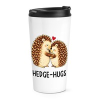 Gift Base Isolier-Reisebecher Travel Mug Igel Geschenk 16Oz Weiß Metall