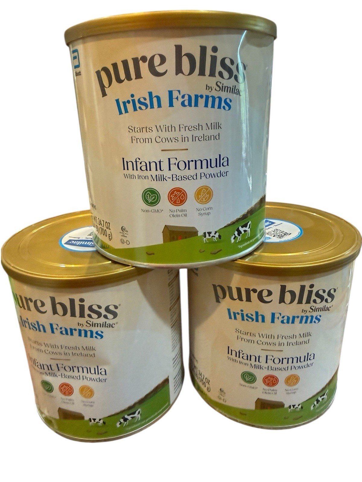Pure Bliss Similac Irish Farms Infant Baby Formula 24.7 oz EXP 2/27 Dented Cans