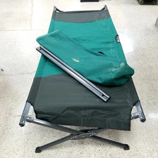 Cabela's Portable Camping Bed Cot Deep Olive Green in Carrying Case 