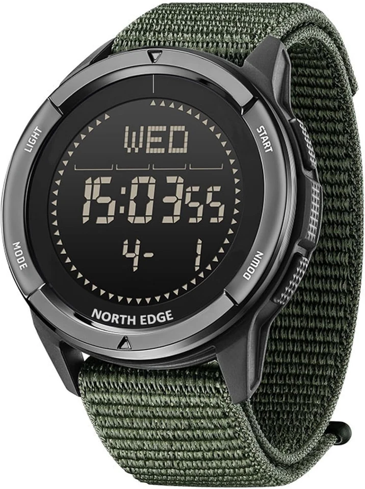 Reloj Militar Fibra Carbono - Reloj Digital Táctico Impermeable para Aventureros Foto 3 de 4