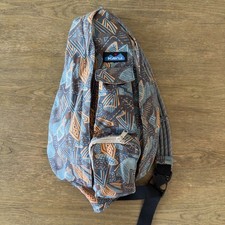 KAVU Rope Bag Sling Backpack Mesa-Southwestern Geometric Tribal Blue Orange