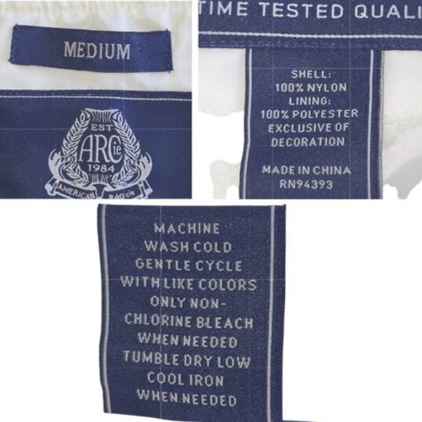 American Rag средний не белый CIE нейлона Bomber куртка молнии карман с подкладкой унисекс - Изображение 3 из 4