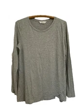 Members Mark shirt Womens Medium gray  Favorite Cross Front Tee (T1447Aa)
